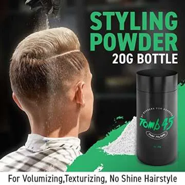 Tomb45 Pure Powder for Hair Styling, Texturizing & Volumizing Powder with Natural Matte Finish