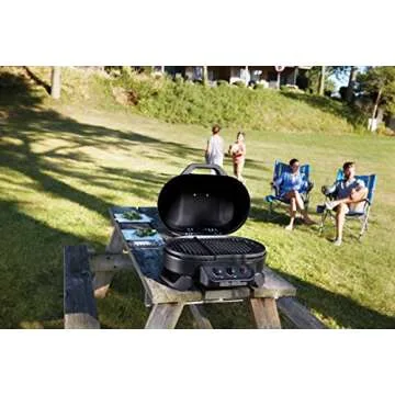 Coleman RoadTrip 225 Portable Tabletop Propane Grill, Gas Grill with 2 Adjustable Burners, Instastart Ignition, & 11,000 BTUs of Power for Camping, Tailgating, Grilling & More