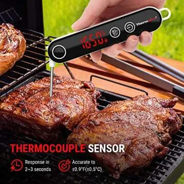 ThermoPro TP18 Ultra Fast Thermocouple Digital Instant Read Meat Thermometer for Grilling BBQ Smoker...
