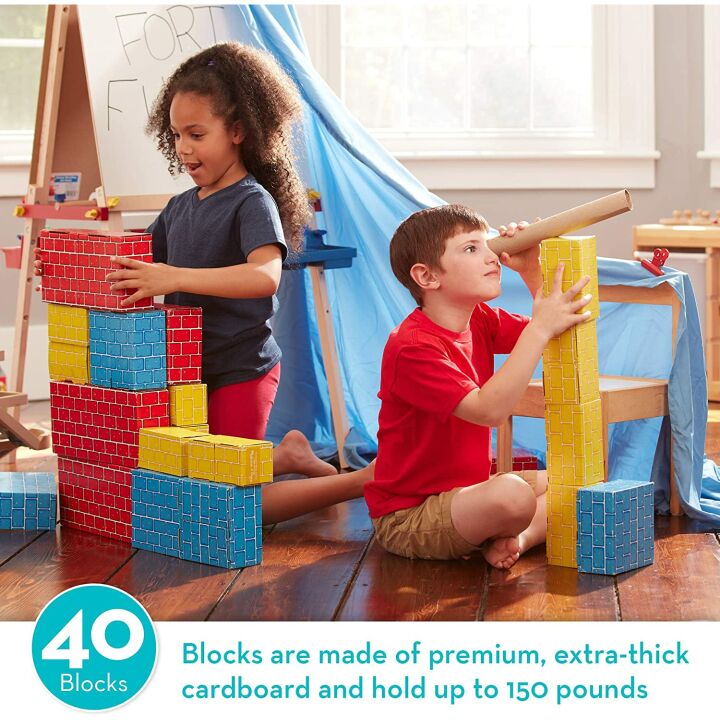 Melissa & Doug Jumbo Building Blocks – 40 Pieces