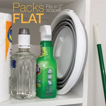 BROOKSTONE Slim Collapsible Bucket - Space Saving Design