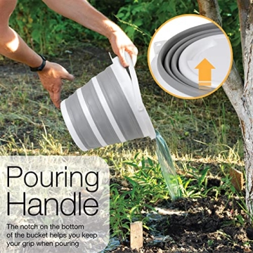 BROOKSTONE Slim Collapsible Bucket - Space Saving Design