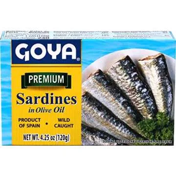 Goya Foods Premium Sardines in Olive Oil, 4.25 Ounce (Pack of 25)