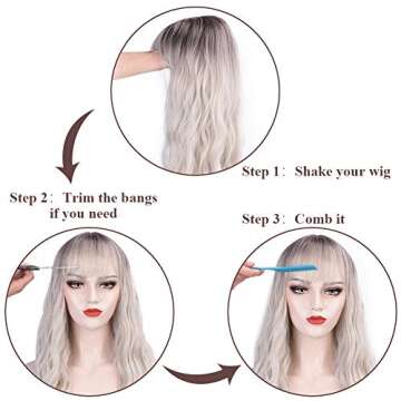 Vigorous Ombre Silver Wigs for Women - Stylish & Natural
