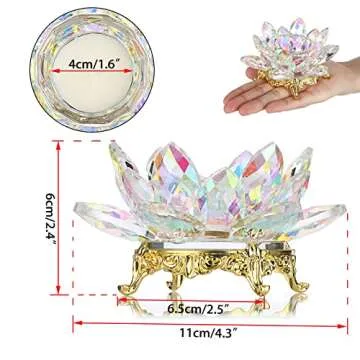 Stunning Crystal Lotus Candle Holder for Elegant Decor