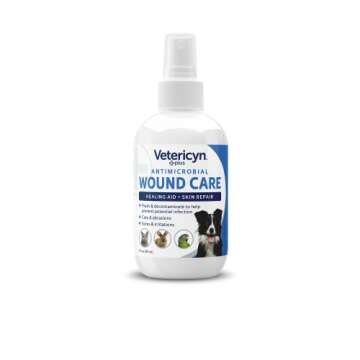 Vetericyn Plus Dog Wound Care Spray | Healing Aid and Skin Repair, Clean Wounds, Relieve Dog Skin Allergies, Safe for All Animals. 3 ounces