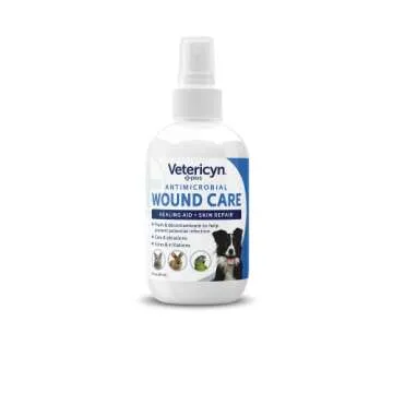 Vetericyn Plus Dog Wound Care Spray | Healing Aid and Skin Repair, Clean Wounds, Relieve Dog Skin Allergies, Safe for All Animals. 3 ounces
