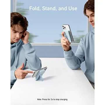 Anker 633 Magnetic Battery, 10,000mAh Wireless Portable Charger, 20W USB-C Power Bank with Stand, Magsafe-Compatible for iPhone 16/iPhone Series