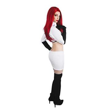 DAZCOS Women US Size Anime Cosplay Costume Outfit with Gloves and Socks (Medium)