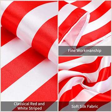 Red and White Striped Table Runner for Parties and Events