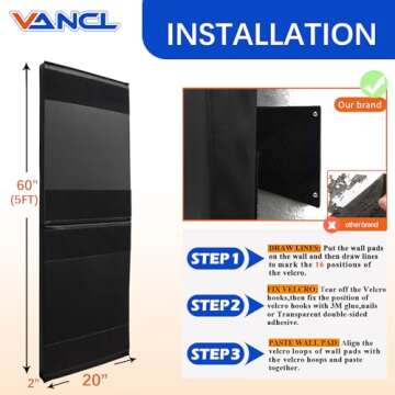 VANCL Wall Padding Gymnasium Wall Padding Panel Wall Protection Padding Wall Pads Baby Wall Pad Gym ...