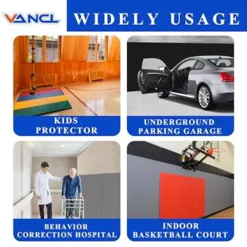 VANCL Wall Padding Gymnasium Wall Padding Panel Wall Protection Padding Wall Pads Baby Wall Pad Gym 2/'' Thick Foam Wall Protection Pads Black,Durable and Waterproof(1 Pack)‎black(1 pack)