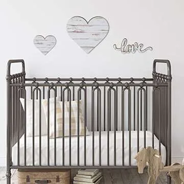 Chitidr Heart Shaped Wood Signs for Home Decor