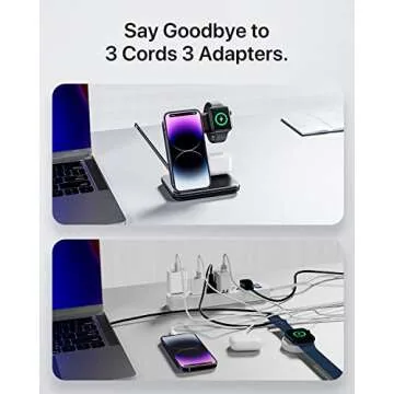 INTOVAL Wireless Charging Station for iPhone and Apple Devices