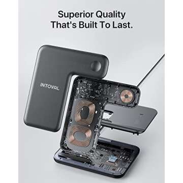 Intoval Charging Station for Apple iPhone/iWatch/Airpods, 3 in 1 Wireless Charger for iPhone 14/13/12/11/XS/XR/XS/X/8, iWatch 8/Ultra/7/6/SE/5/4/3/2, Airpods Pro2/Pro1/3/2/1 (Z5,Black)