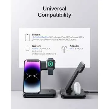 INTOVAL Wireless Charging Station for iPhone and Apple Devices