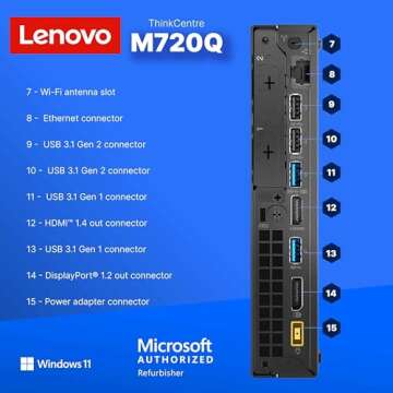 Lenovo M720Q Mini PC – Compact Intel Power for Home/Office