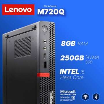 Lenovo M720Q Mini PC – Compact Intel Power for Home/Office