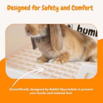 Bumbox Rabbit Large Litter Box Safe for Bunny Feet 15.75in