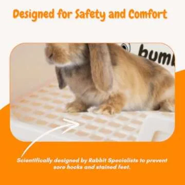 Bumbox Rabbit Large Litter Box Safe for Bunny Feet 15.75in