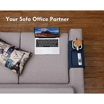 Couch Cup Holder Tray, Elimiko Silicone Anti-Spill and Anti-Slip Couch Drink Holder, Strong and Weighted Phone/Remote/Snacks Sofa Cup Holder (Black)