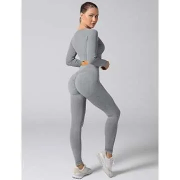 Stylish ABOCIW Women's 2 Piece Seamless Workout Set