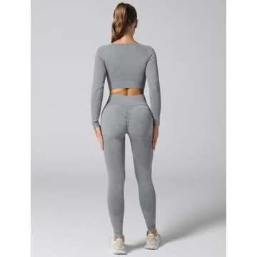 Stylish ABOCIW Women's 2 Piece Seamless Workout Set