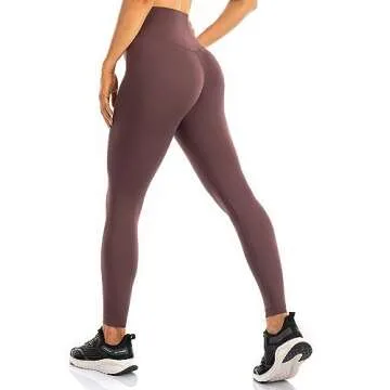 Ukaste Women's Studio Essential High-Rise Yoga Leggings 25" - Soft Stretch Workout Active Tights Pan...