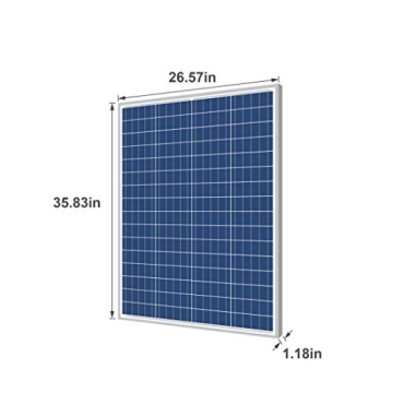 100W Polycrystalline Solar Panel for RV Marine Off Grid