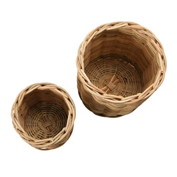 Creative Co-Op Hand-Woven Wicker Basket Set for Stylish Storage