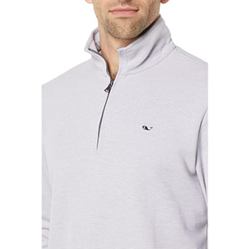 Vineyard Vines Men's Quarter-Zip Sweater Granite