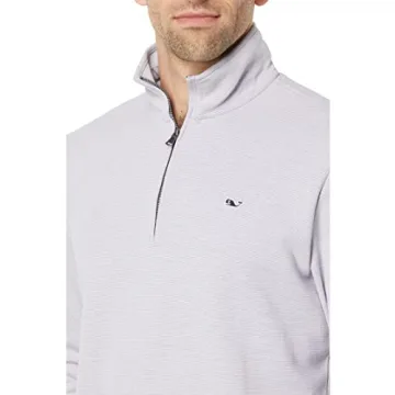 Vineyard Vines Men's Quarter-Zip Sweater Granite