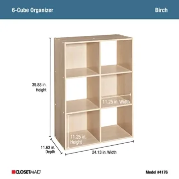 ClosetMaid 4176 6-Cube Birch Storage Organizer