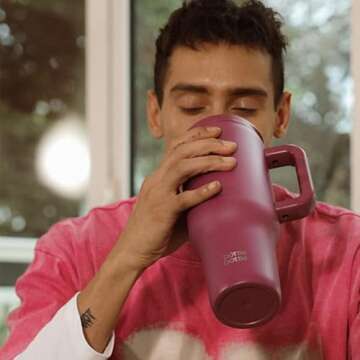 BOTTLE BOTTLE 40 oz Tumbler with Handle and Straw - Stylish and Durable Stainless Steel Vacuum Mug