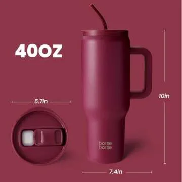 BOTTLE BOTTLE 40 oz Stainless Steel Tumbler with Straw