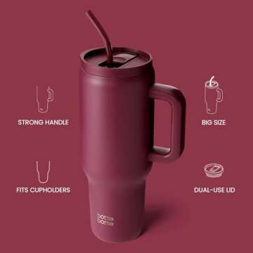 BOTTLE BOTTLE 40 oz Stainless Steel Tumbler with Straw