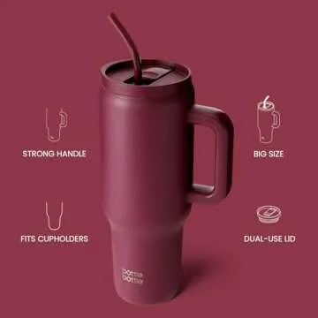 BOTTLE BOTTLE 40 oz Stainless Steel Tumbler with Straw