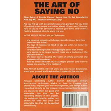 The Art Of Saying NO: How To Stand Your Ground, Reclaim Your Time And Energy, And Refuse To Be Taken For Granted (Without Feeling Guilty!) (The Art Of Living Well)