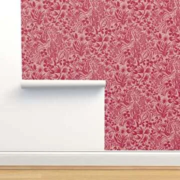 Maximalist Tiger Tropical Wallpaper - Removable 12ft x 2ft