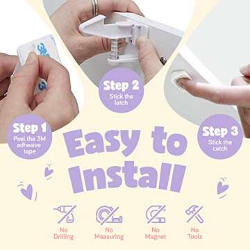 Buy Ashtonbee Baby Proofing Cabinet Locks, Pack of 12