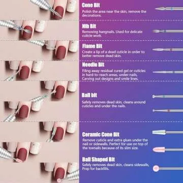 Depvko 30Pcs Nail Drill Bits Set for Home and Salon Use