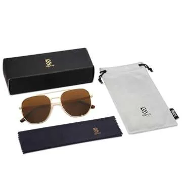 SOJOS Classic Hexagonal Sunglasses Stylish UV400 Protection