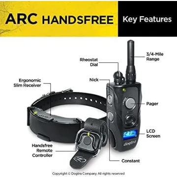 Dogtra ARC HANDSFREE 3/4-Mile Ergonomic Dog Training Collar