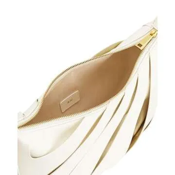 JW PEI Women's Jana Hollow Out Shoulder Bag - Stunning White Vegan Leather Purse