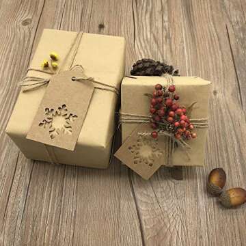 150 Premium Kraft Christmas Gift Tags with Twine