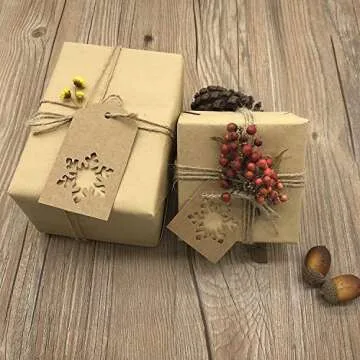 150 Premium Kraft Christmas Gift Tags with Twine