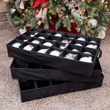 TreeKeeper Deluxe Ornament Storage Box Holds 72 Ornaments