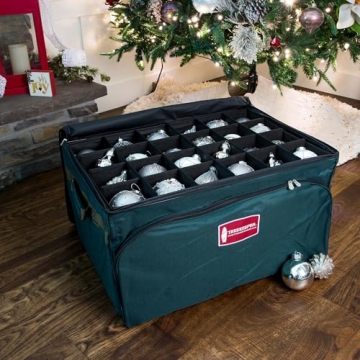 TreeKeeper Deluxe Ornament Storage Box Holds 72 Ornaments