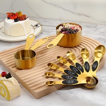 GuDoQi Gold Magnetic Measuring Cups & Spoons Set
