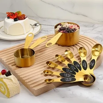 GuDoQi Gold Magnetic Measuring Cups & Spoons Set